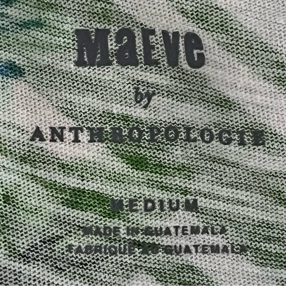 Maeve Anthropologie vibrant bold floral striped cotton Short-sleeve fun T-shirt - Picture 3 of 7